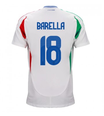 Italien Nicolo Barella #18 Udebanetrøje EM 2024 Kort ærmer